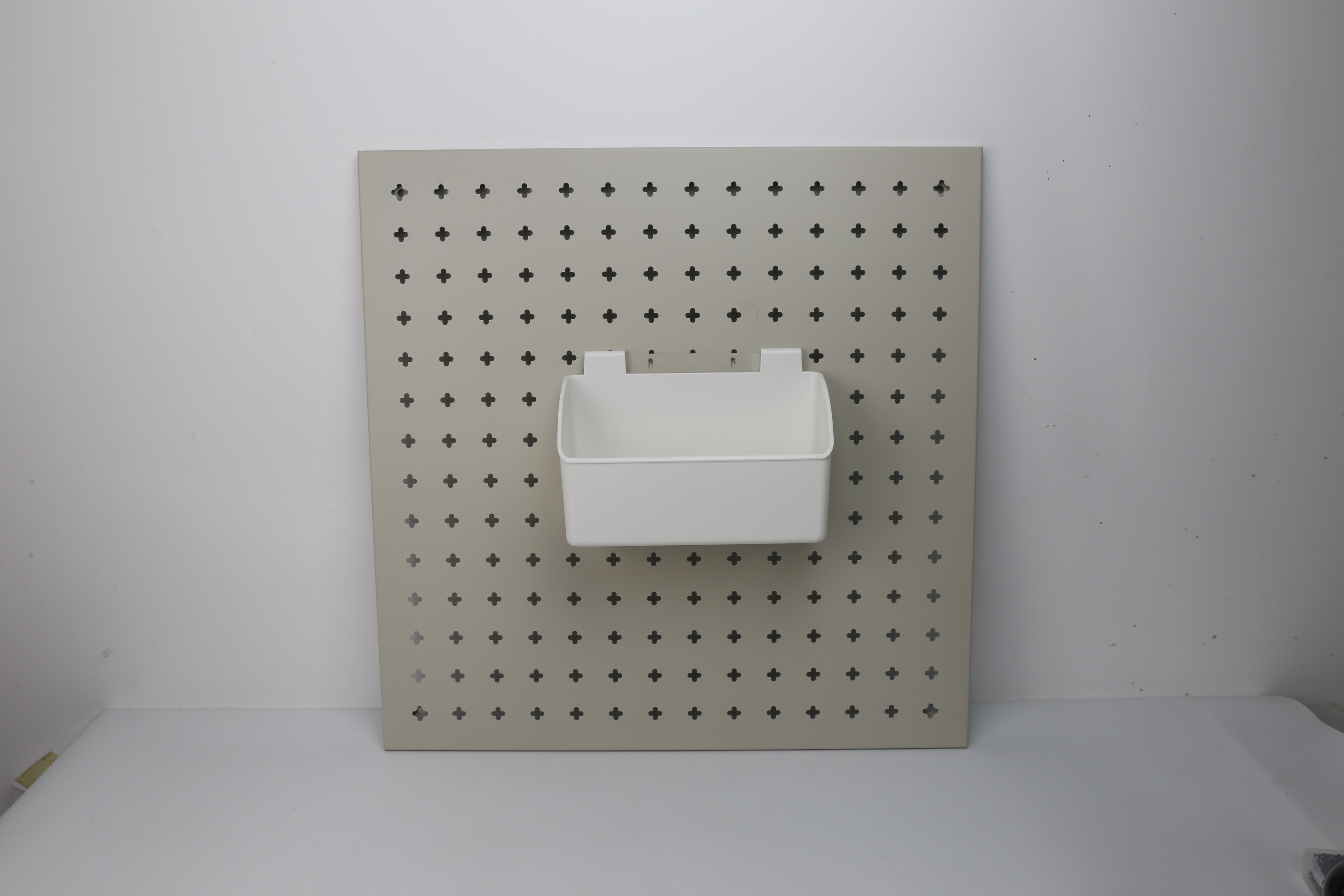 Large Pegboard Storage Bin And Pegboard Liquid Detergent Holder