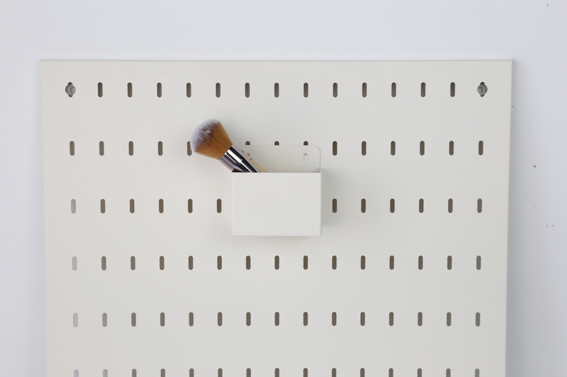 Small Pegboard Storage Box – Powder-Coated Iron