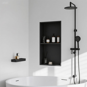 Stainless Steel Shower Niche – 2-Tier Recessed Wall Shelf