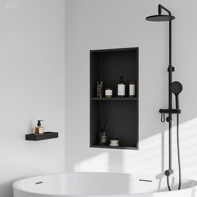 Stainless Steel Shower Niche – 2-Tier Recessed Wall Shelf