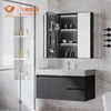 Fiesono Hotel Modern High Quality Stylish Custom Bathroom Aluminum Mirror LED Cabinet 