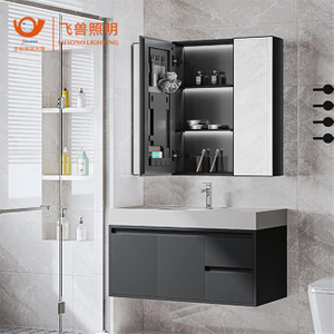 Fiesono Eco-Friendly All-Aluminum Bathroom Mirror Cabinet with Anti-Fog Glass Doors and Adjustable Shelves – Custom Sizes Available