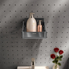 FIESONO Small Square Pegboard Storage Box (Metal + HPL)