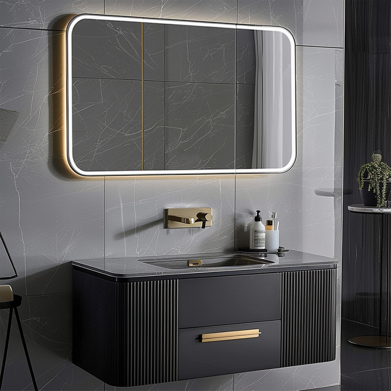 Fiesono Villa Custom-Made Intelligent Toilet Bathroom Anti-Fog Bath Mirror - Touchscreen Smart Mirror with App Control for Easy Use