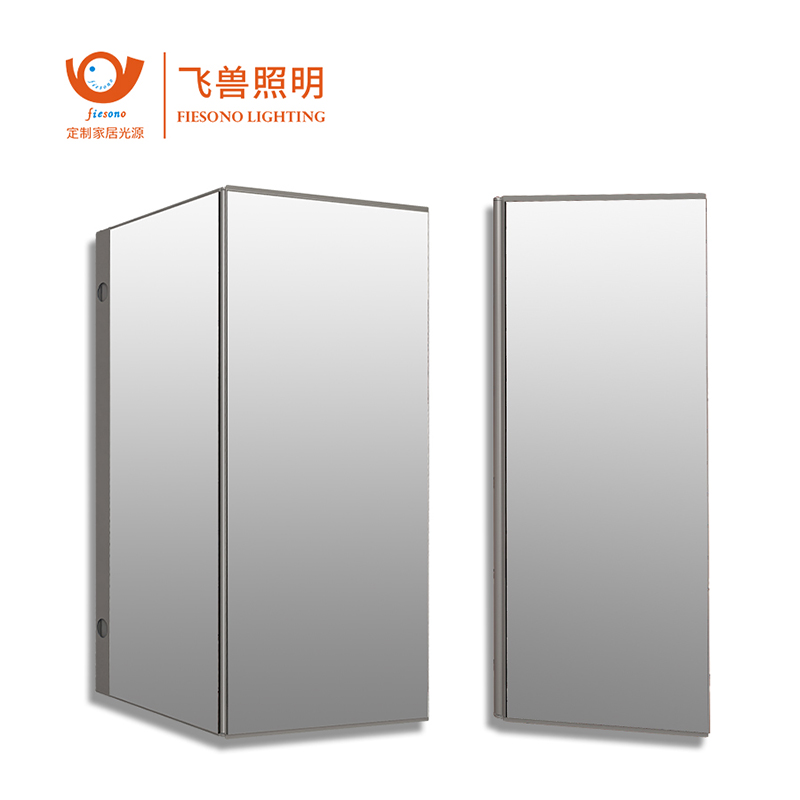 Fiesono Customized Folding Mirror Door Bathroom Storage Medicine Cabinet With Folding Telescopic Mirror Door 