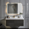 Fiesono Family Square Good Quality Cheap Price Bath Room LED Make Up Salon Mirror For Small Space Bathroom 