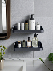Square Bathroom Storage Shelf – Single & Double Layer Options