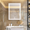 Fiesono High-Tech Square Custom Frameless Smart Bathroom Mirror with Adjustable Lights