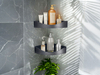 Modern Corner Bathroom Shelf – Double Tier