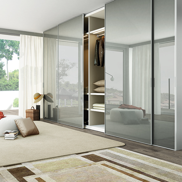 Modern Popular Hot Sale Soft Closing Wardrobe Wooden Door Top And Bottom Roller 