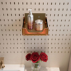 FIESONO U-Shaped Pegboard Storage Box (Metal + Glass)