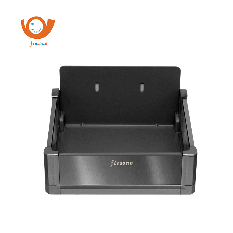 FIESONO Small Square Pegboard Storage Box (Metal + Glass)