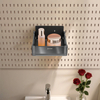 FIESONO Small Square Pegboard Storage Box (Metal + HPL)