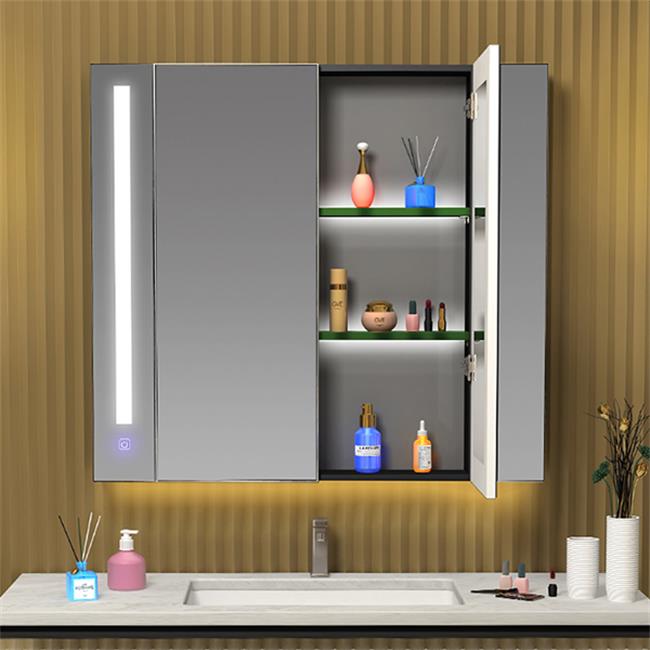 Modern European Gold Design Wall Mount Bathroom Vanity Cabinet Basin Mirror Set Waterproof Bathroom Wash Basin Cabinet