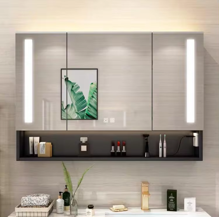 20" W x 26" H Single-Door Bathroom Medicine Surface Mount Bathroom Wall Cabinet with Mirror 