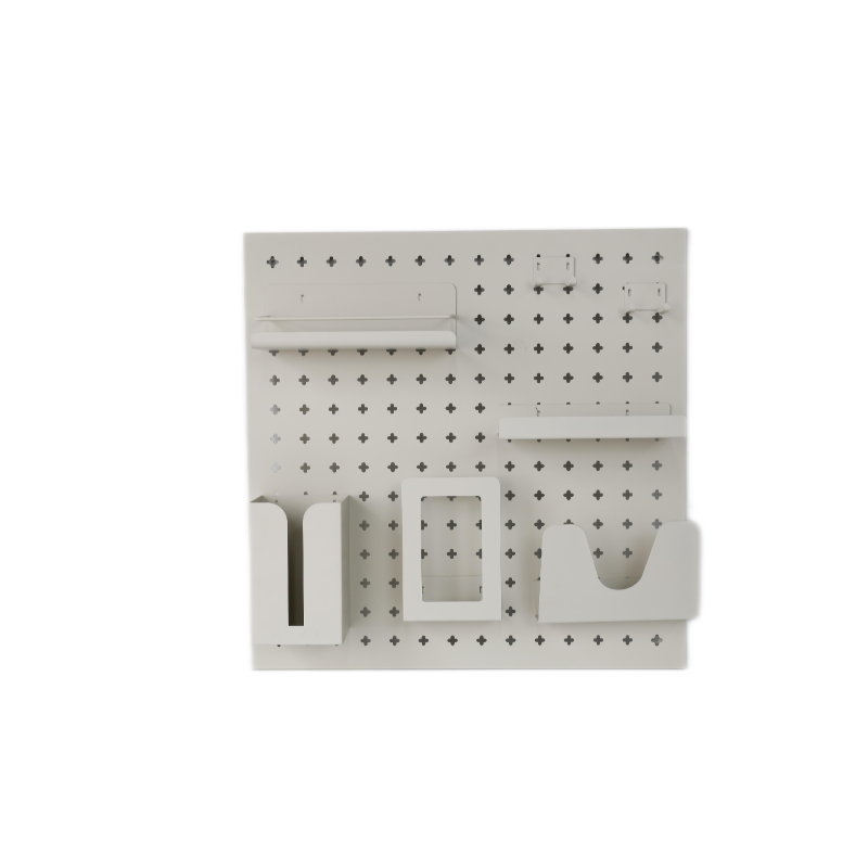 Small Pegboard Storage Box – Powder-Coated Iron