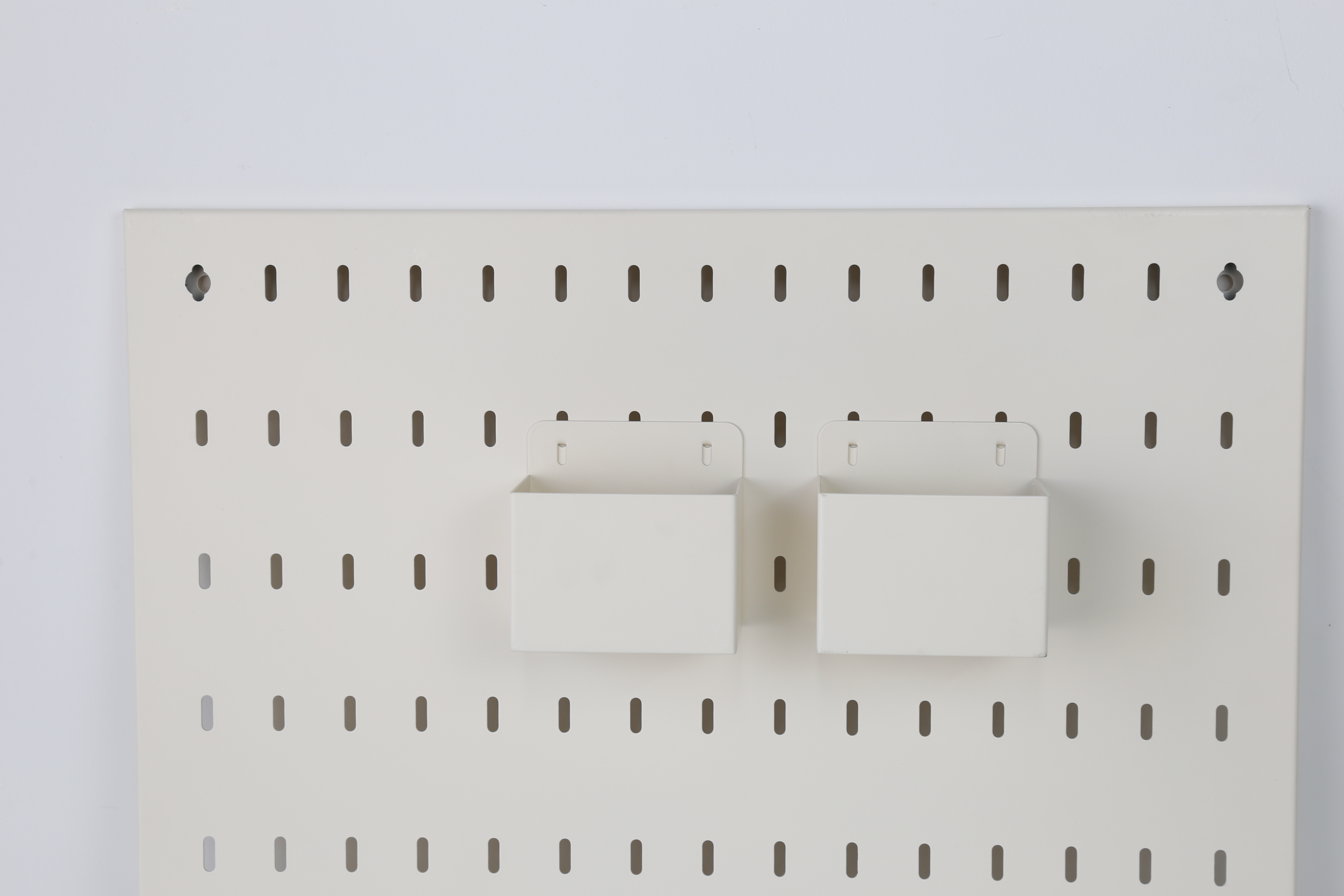 Small Pegboard Storage Box – Powder-Coated Iron