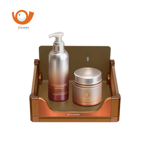 FIESONO U-Shaped Pegboard Storage Box (Metal + Glass)