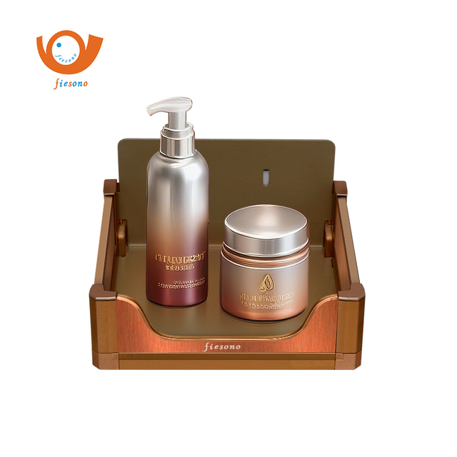 FIESONO U-Shaped Pegboard Storage Box (Metal + Glass)