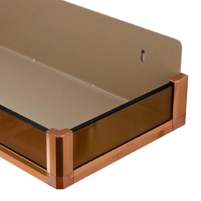 FIESONO Trapezoid Pegboard Storage Box (Metal + Glass)