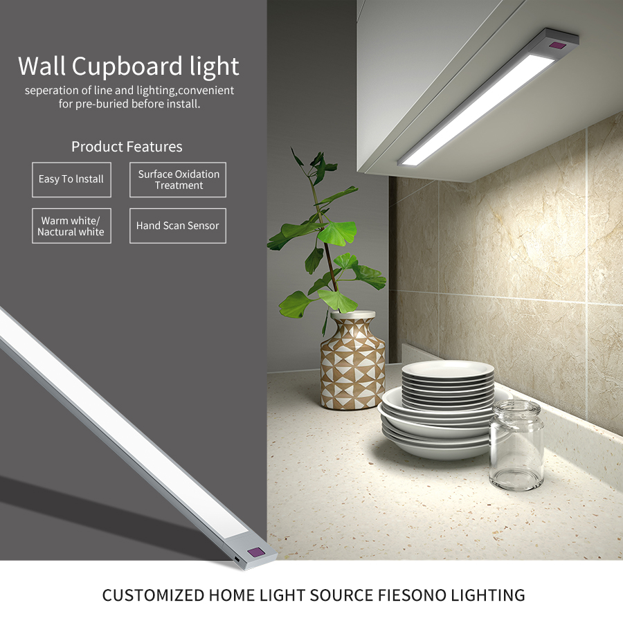 Furniture Home Kitchen Cabinet Led Under Cabinet Closet Sensor Light Lighting Fixture