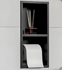 LED Lighted 2-Tier Recessed Shower Niche- Illuminated Wall Shelf for Modern Bathroom Storage