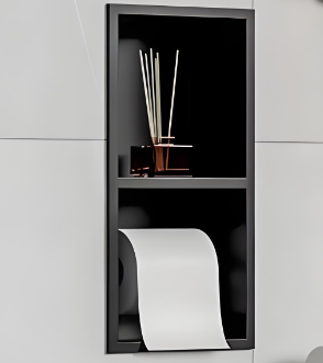 LED Lighted 2-Tier Recessed Shower Niche- Illuminated Wall Shelf for Modern Bathroom Storage