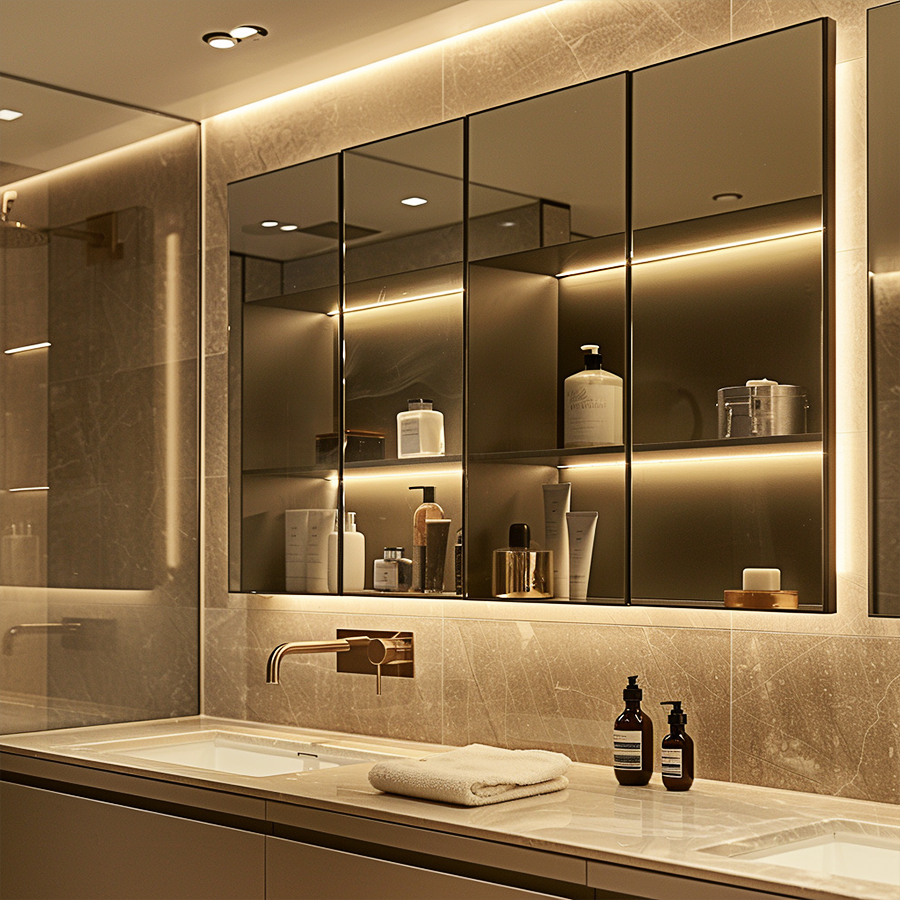 Revolutionize Your Bathroom with Our Fiesono LED-Lit, Anti-Fog Aluminum Medicine Cabinet