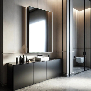 Fiesono High-Quality Lighted Miroor Aluminum Bathroom Cabinets with Custom Dimensions